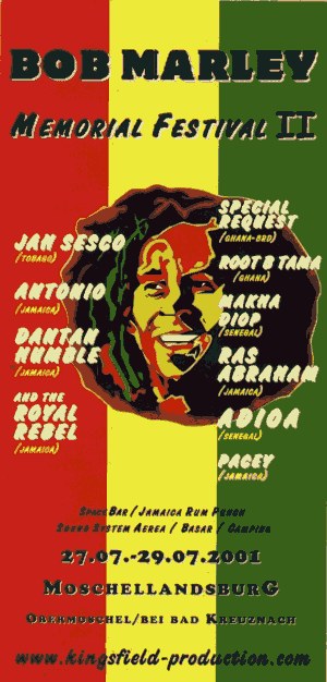 Bob Marley Memorial II Festival Moschellandsburg - Obermoschel